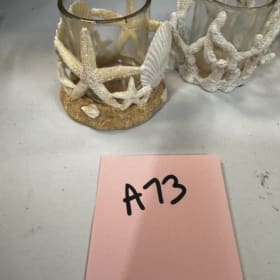 A73- (2) Beach Candle Holders item