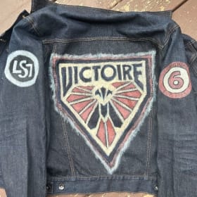 Hand-Painted Victoire Denim Jacket by Ching Lee item