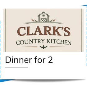 Dinner for 2 (1 of 2)- Donated by Clark's Country Kitchen item