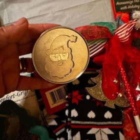 T49 Christmas Items - Cookie Cutter, Press, Socks, Scarf item