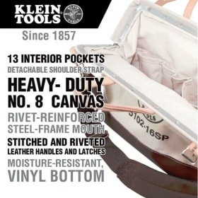 Klein Heavy Duty Reinforced Canvas Tool Bag item