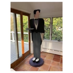 “Alistair”, the butler, is at your service with tray & vase item