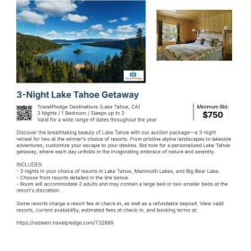 Lake Tahoe retreat. item
