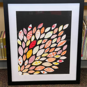 Mrs. Sherman's colorful framed art item