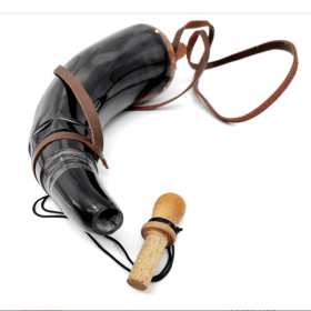 Carved Powder Horn - Large item