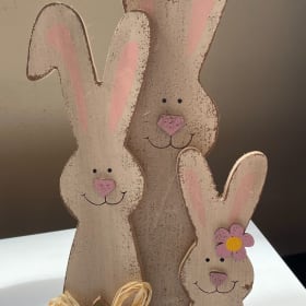 Wooden Bunny Stand (Decoration) item