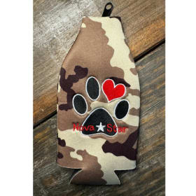 Zipper top Bottleneck Koozie, Brown Camo item