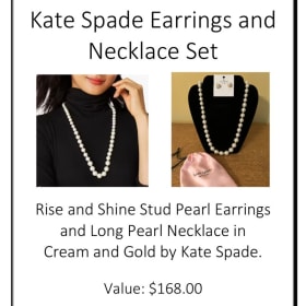 Kate Spade Earrings and Necklace Set item