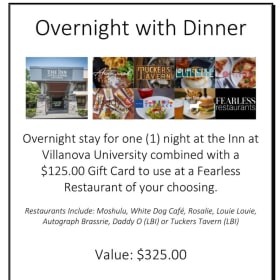 Inn at Villanova Overnight & Fearless Gift Card item