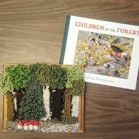 Children of the Forest framed fabric art item