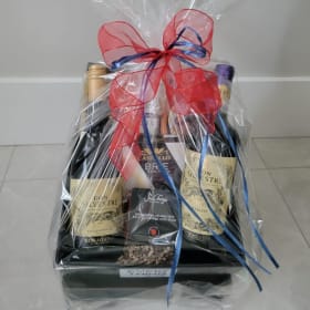 Everything Wine Gift Basket Including 2 Bottles of Wine item