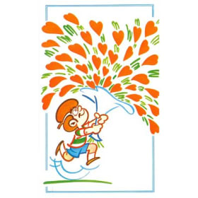 Carte de souhait vintage "Bouquet de cœurs" (057) item