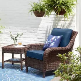 Two Wicker Lounge Chairs item