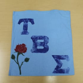 Blue Totebag w/ Blue Letters and Red Rose item