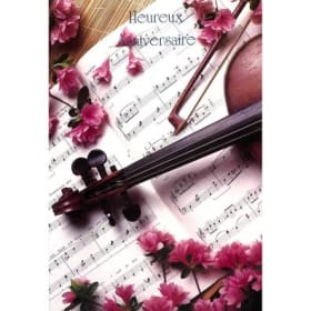 Carte de souhait vintage "Douce mélodie" (058) item