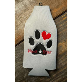 Zipper top Bottleneck Koozie, Grey item