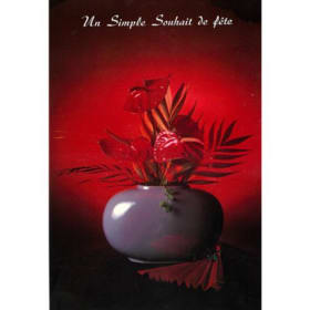 Carte de souhait vintage "Anthurium écarlate" (062) item