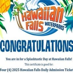 Hawaiian Falls - 4 Day Passes item