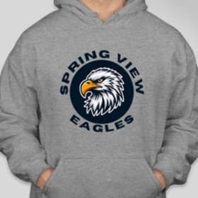 #7 Grey w/ Eagle Circle BLACK font Youth L-XL, Adult XS-XL item