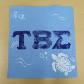 Ocean-themed Blue Totebag w/ Blue Letters item