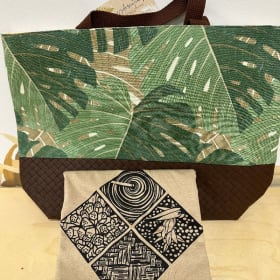 41. Saszd Creations Monsterra Bag + Lauhala Pālule (L) item