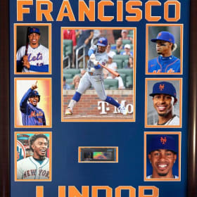 Francisco Lindor (New York Mets) Autographed Framed Display item