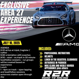 Track Day Experience at Area 27 with R2R & AMG  July 10 2025 item