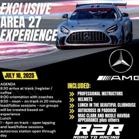 Track Day Experience at Area 27 with R2R & AMG  July 10 2025 item