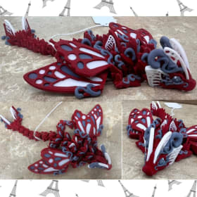 3D Maroon Baby Butterfly Dragon item