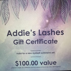 Gift Certificate for Full Lash Set by Addie's Lashes item