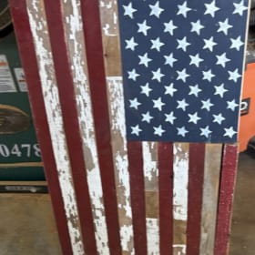 Handmade Wooden American Flag item