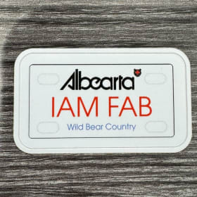 IAM FAB License Plate Sticker (2x2 inch) item