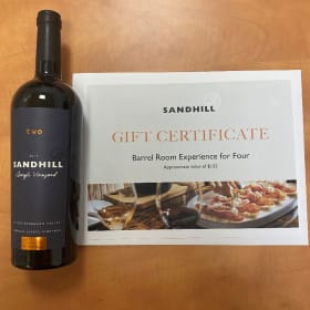 Sandhill Winery Barrel Room Tasting Experience for 4 item