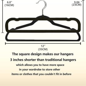 Pant Hangers, Velvet Hangers with Short Neck Non-Slip, 35cm( item