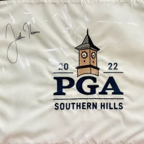 Justin Thomas Autographed Southern Hills 18th Hole Pin Flag item