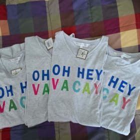 G2- 4 matching vacay shirts- never worn item