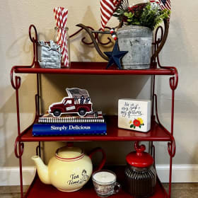 Vintage Hanging Metal Shelf item