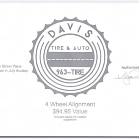 4 Wheel Alignment item