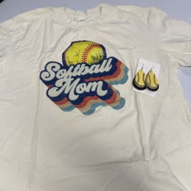 Softball mom shirt & earrings item