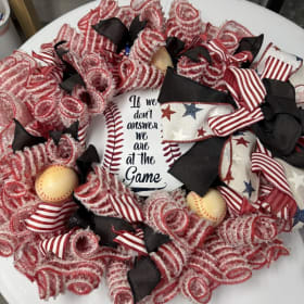 Large baseball wreath item