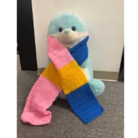 Hand Crochet Hand Pan Pride Scarf item