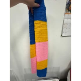 Hand Crochet Hand Pan Pride Scarf item