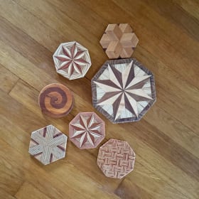 $50 Value Beautiful wood inlayed coasters item