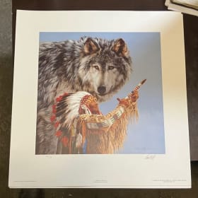 Paul Calle Native American Wolf Print item