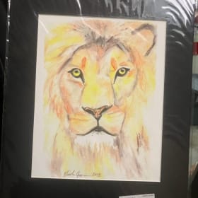 Matted Lion Print item
