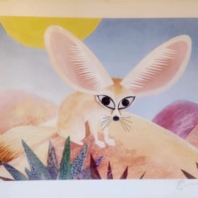 Fennec Fox Signed Print Signed by Brendan Wenzel item
