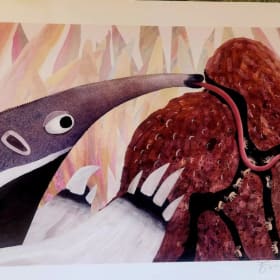 Anteater Print signed by Brendan Wenzel item