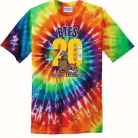 Larger Sizes BTES 20 year T-shirt Tie-dye item