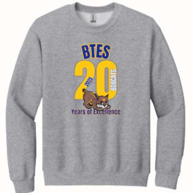 BTES 20 year Grey Crewneck Sweatshirt item