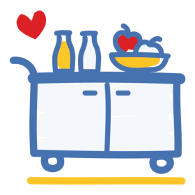 Snacks and toys at the hospital item